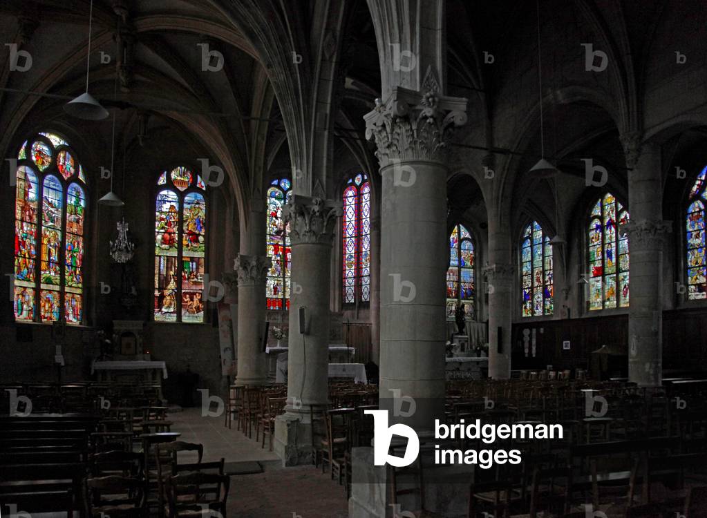 Window  depicting View (stained glass)