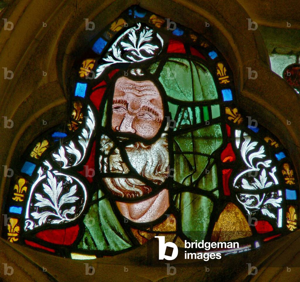 Window n-2 depicting a patriarch (stained glass)