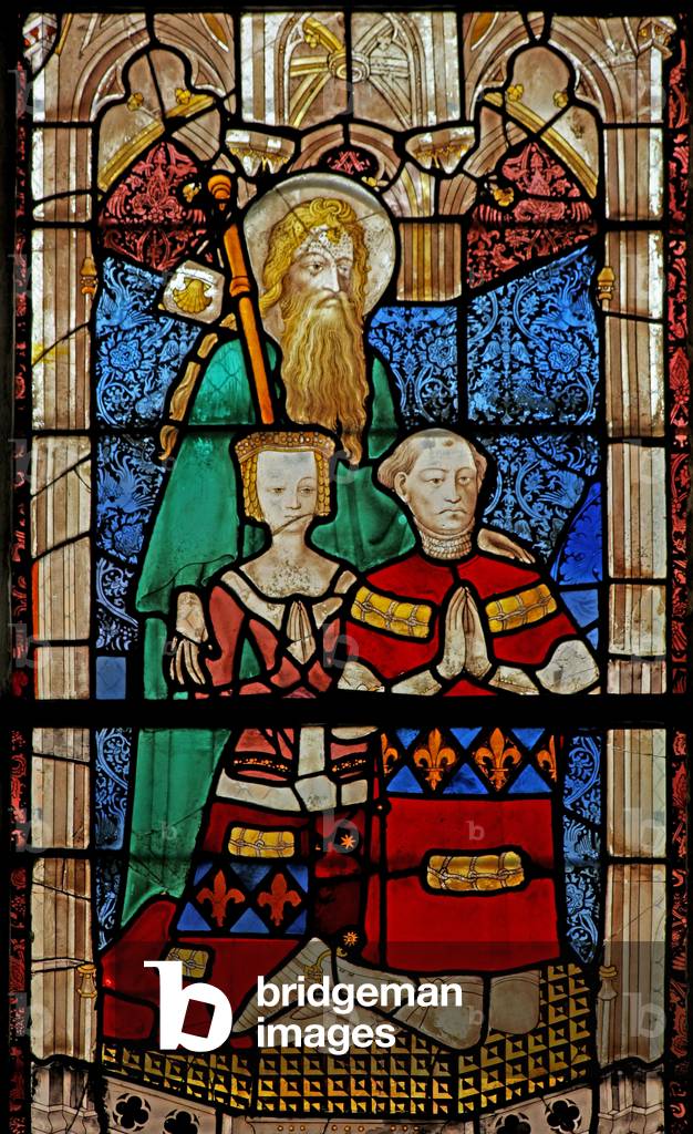 Window w27 depicting donors - Trousseau family (stained glass)