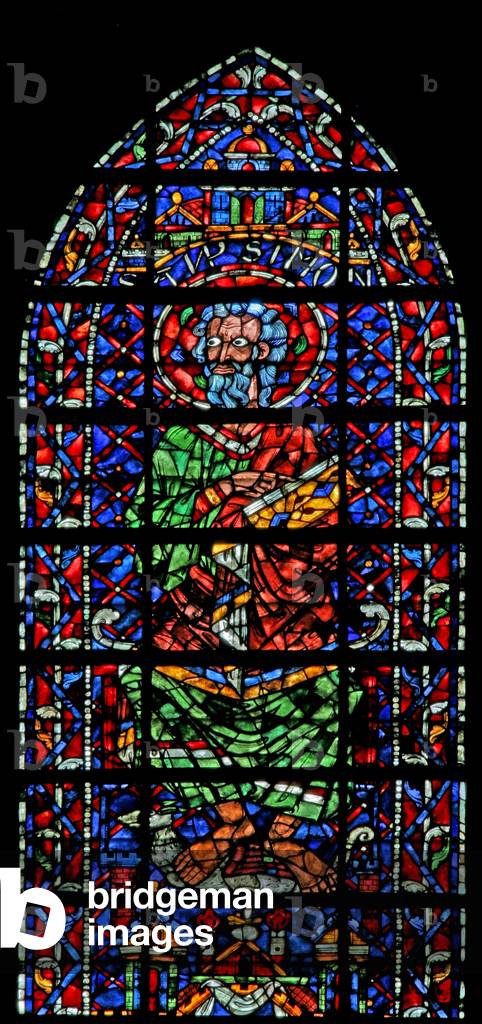 Window w106 depicting St Simon (stained glass)