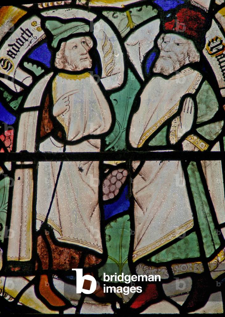 Window Ew depicting Zadok and Nathan  on the Tree of Jesse (stained glass)