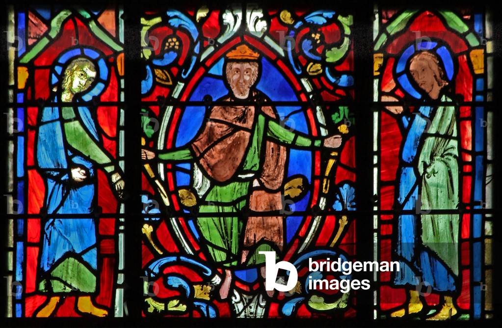 Window w6R  the Tree of Jesse: prophets and kings (stained glass)