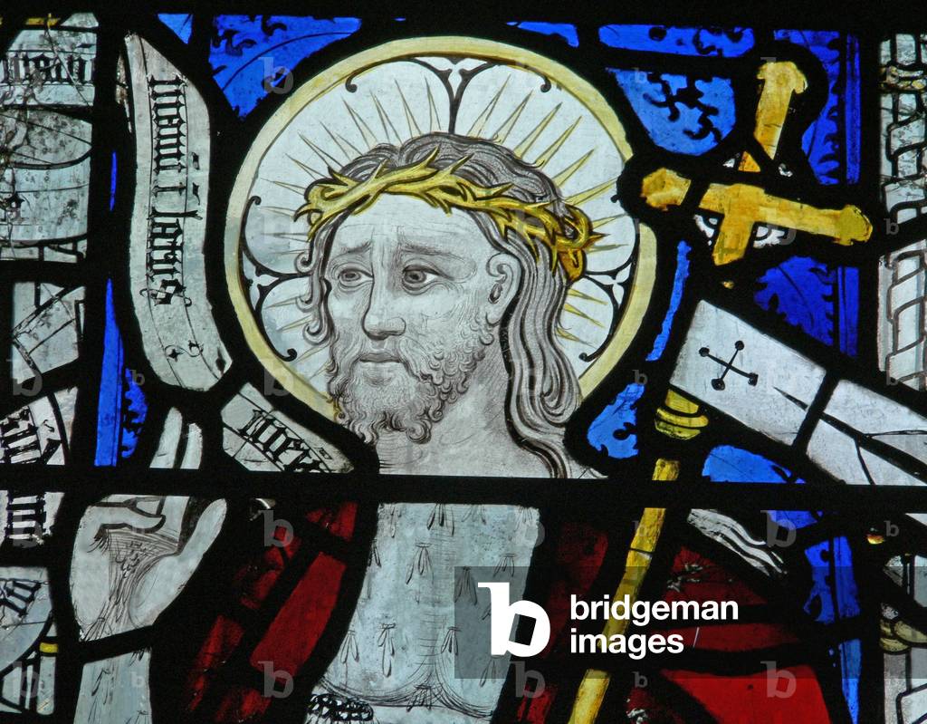 Window N5 depicting Christ of the Resurrection (stained glass)