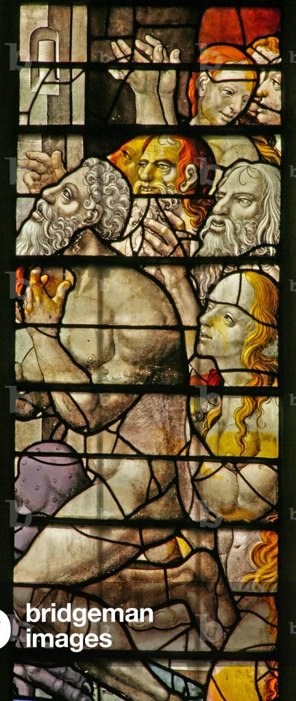 Window w15 depicting the Harrowing of Hell (stained glass)