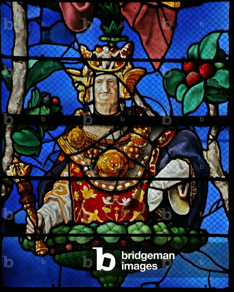 Window w5 depicting Solomon on the Tree of Jesse (stained glass)