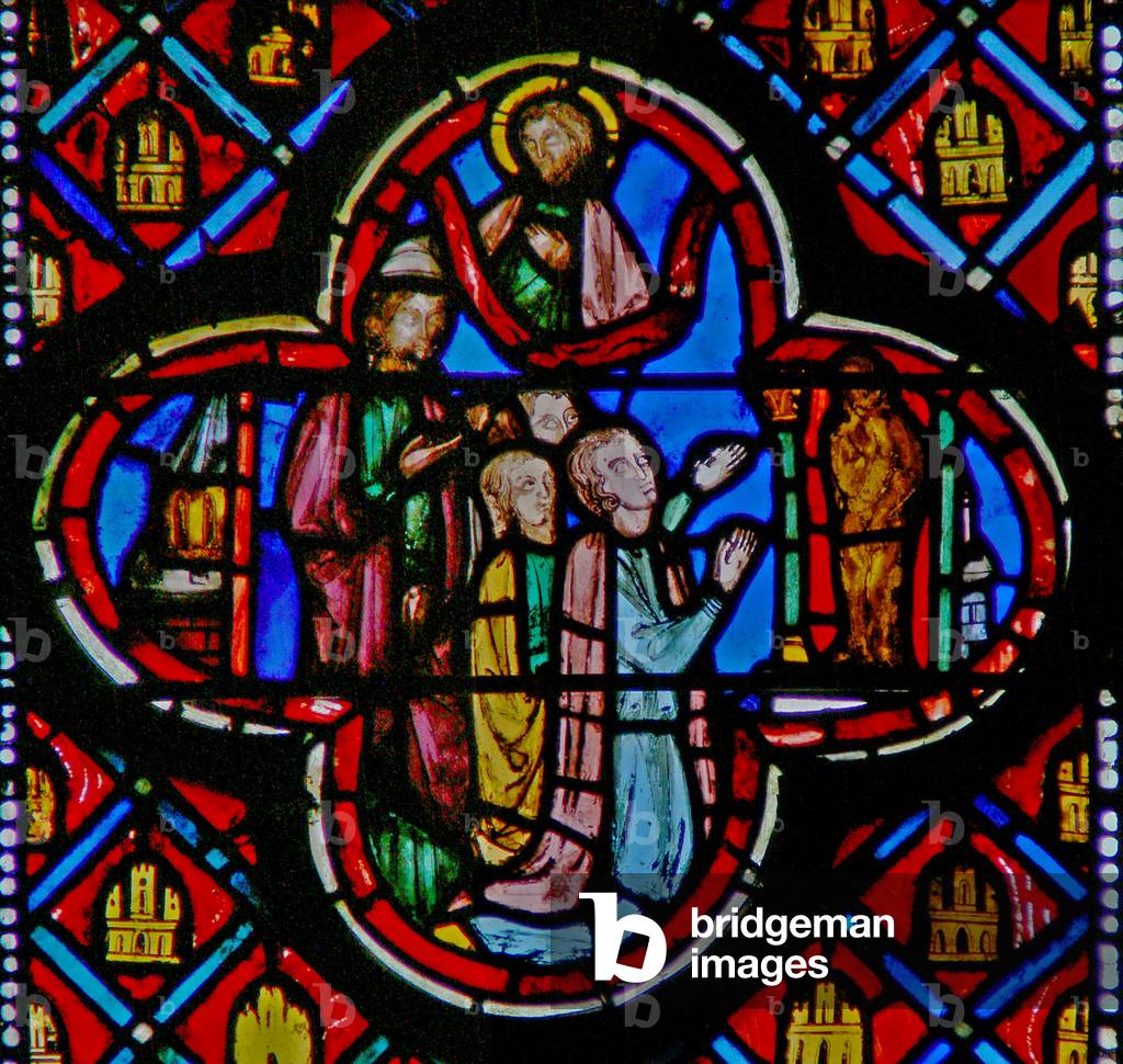 Window w10  Ezekiel sees the abomination of desolations Ez VIII 10 (stained glass)