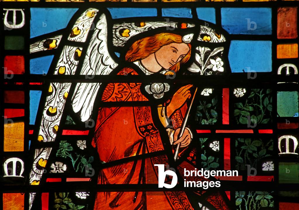 Gabriel at the Annunciation (stained glass)