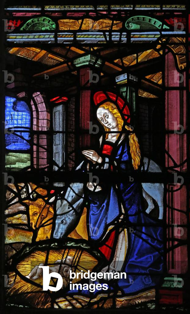 Window w1 depicting the Nativity (stained glass)