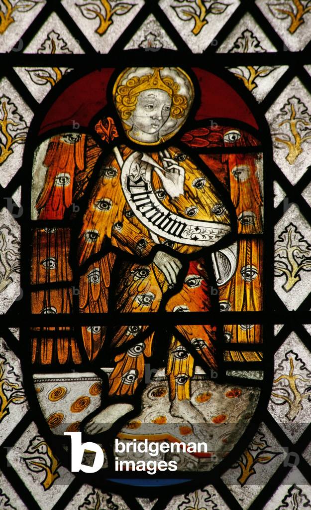 Window Na depicting the angelic Hierarchy: Cherubim (stained glass)