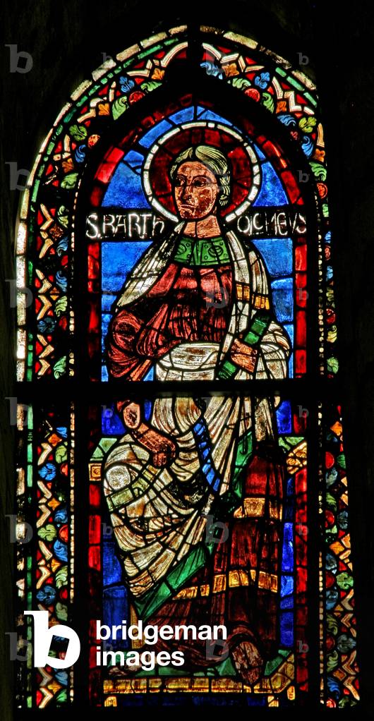 Window w203 depicting St Bartholomew (stained glass)