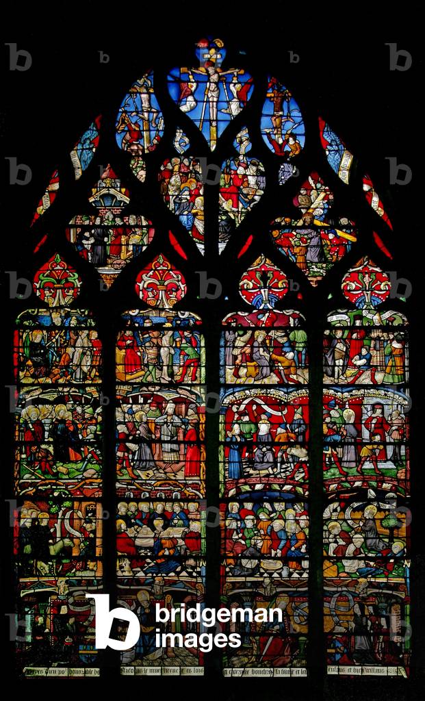 Window w4 depicting the Passion Cycle (stained glass)