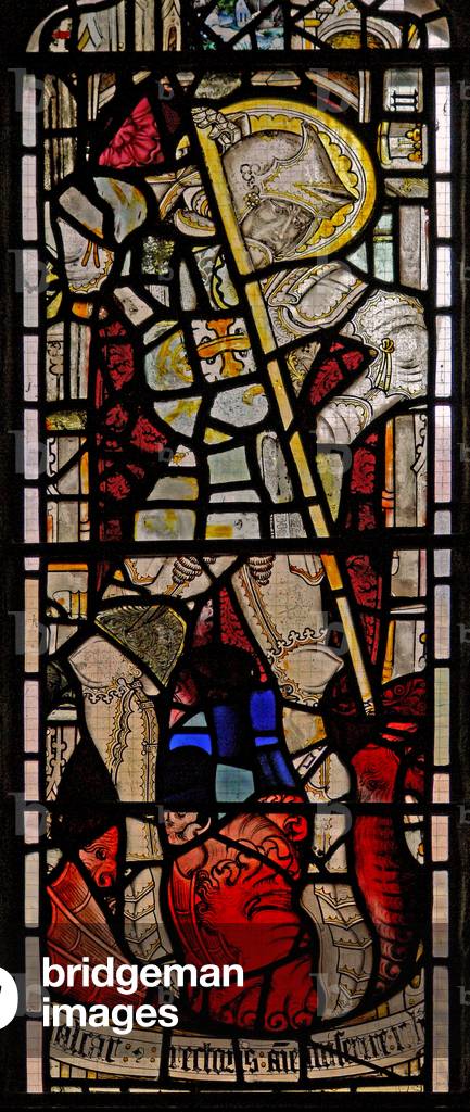 Window Ew depicting St George (stained glass)