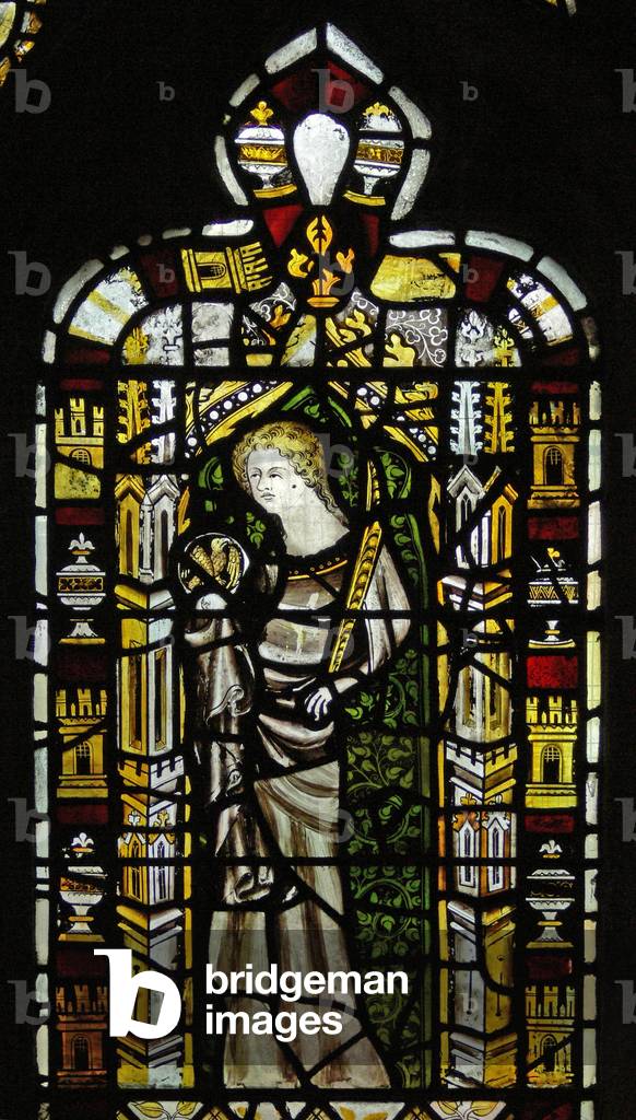 Window n2 depicting St John (stained glass)