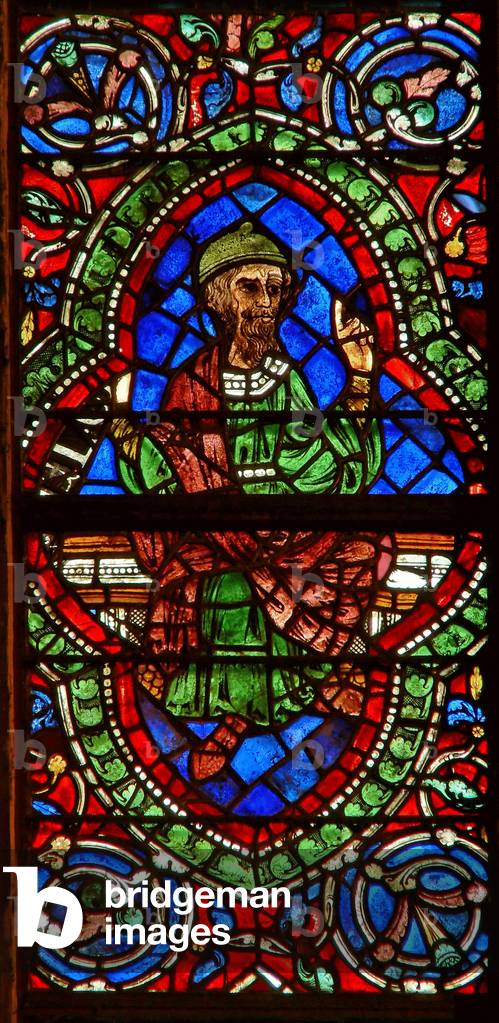 Window depicting a genealogical figure: Jonan (stained glass) by English Artist