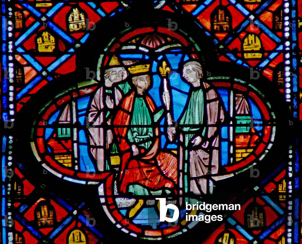 Window w9R  Nebuchadnezzar appoints Daniel commander. Dan II 48 (stained glass)