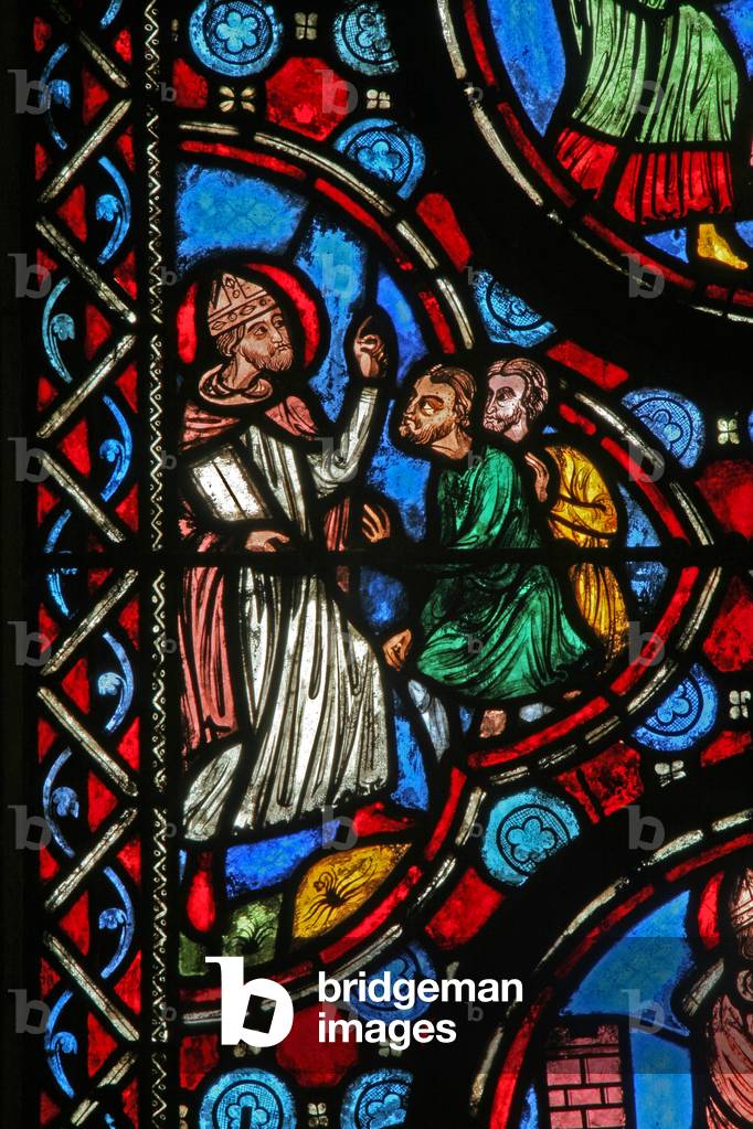 Window w1 depicting a scene from the life of St Martin (stained glass)