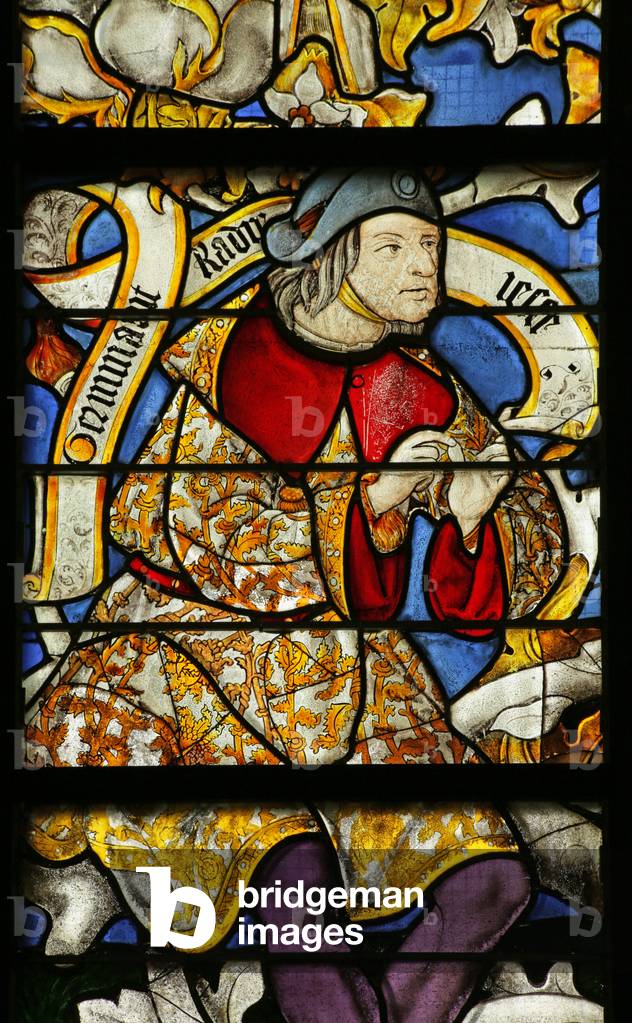Window depicting Tree of Jesse: a Prophet (stained glass)