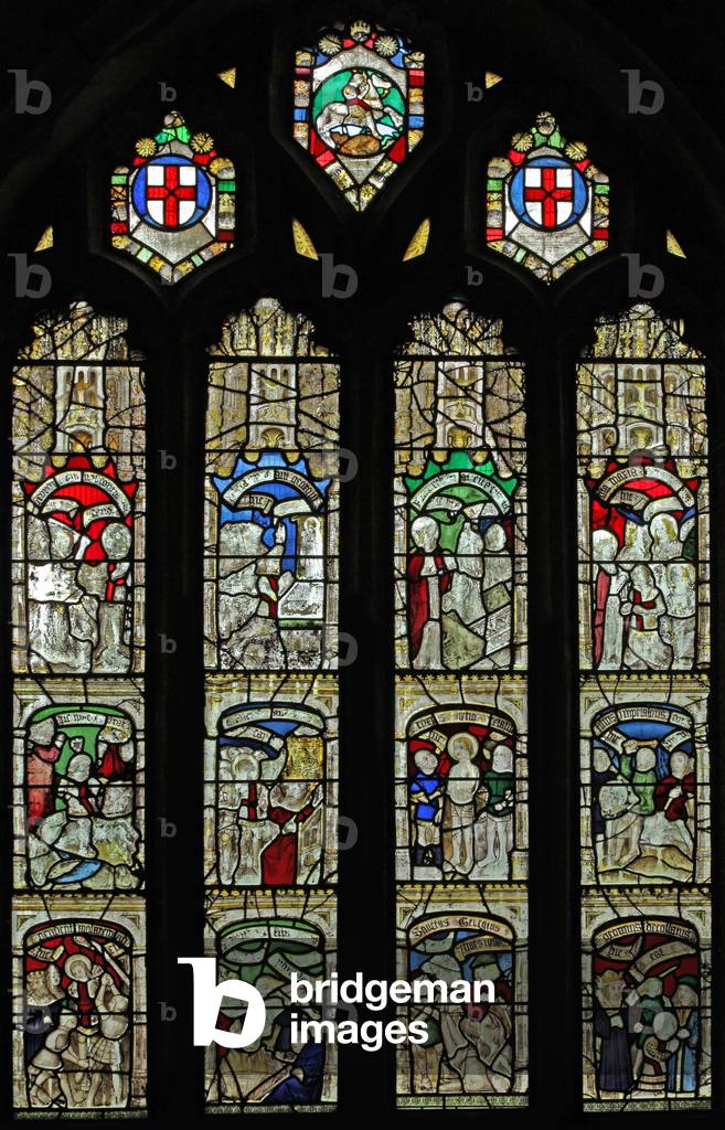 Window n6 depicting the St George window (stained glass)