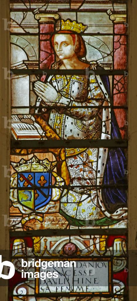 Window depicting Renée d'Anjou (stained glass)