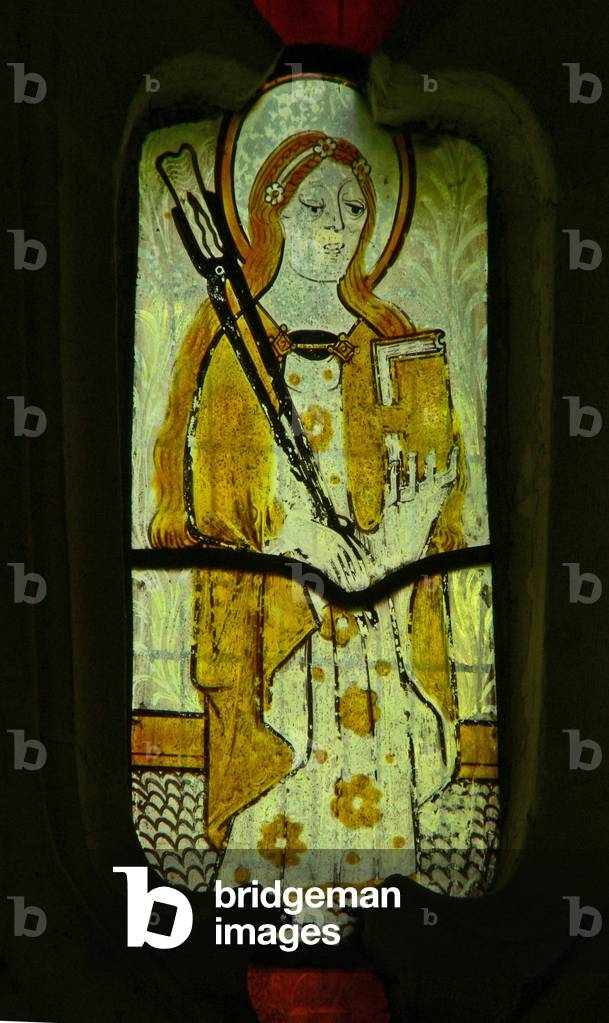 Window depicting St Agatha (stained glass)
