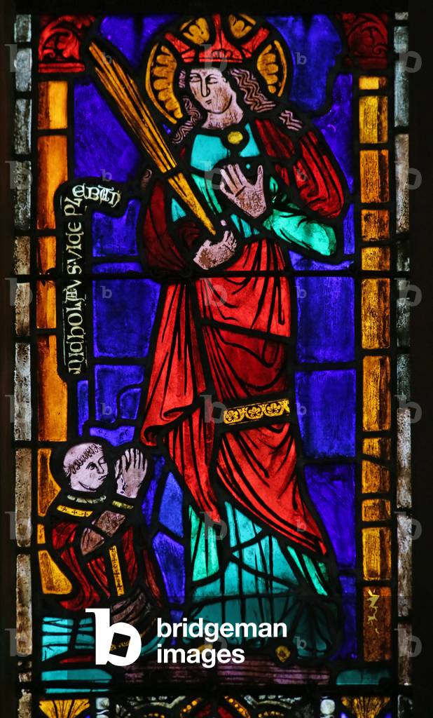Window depicting Saint Margaret with Donor (stained glass)