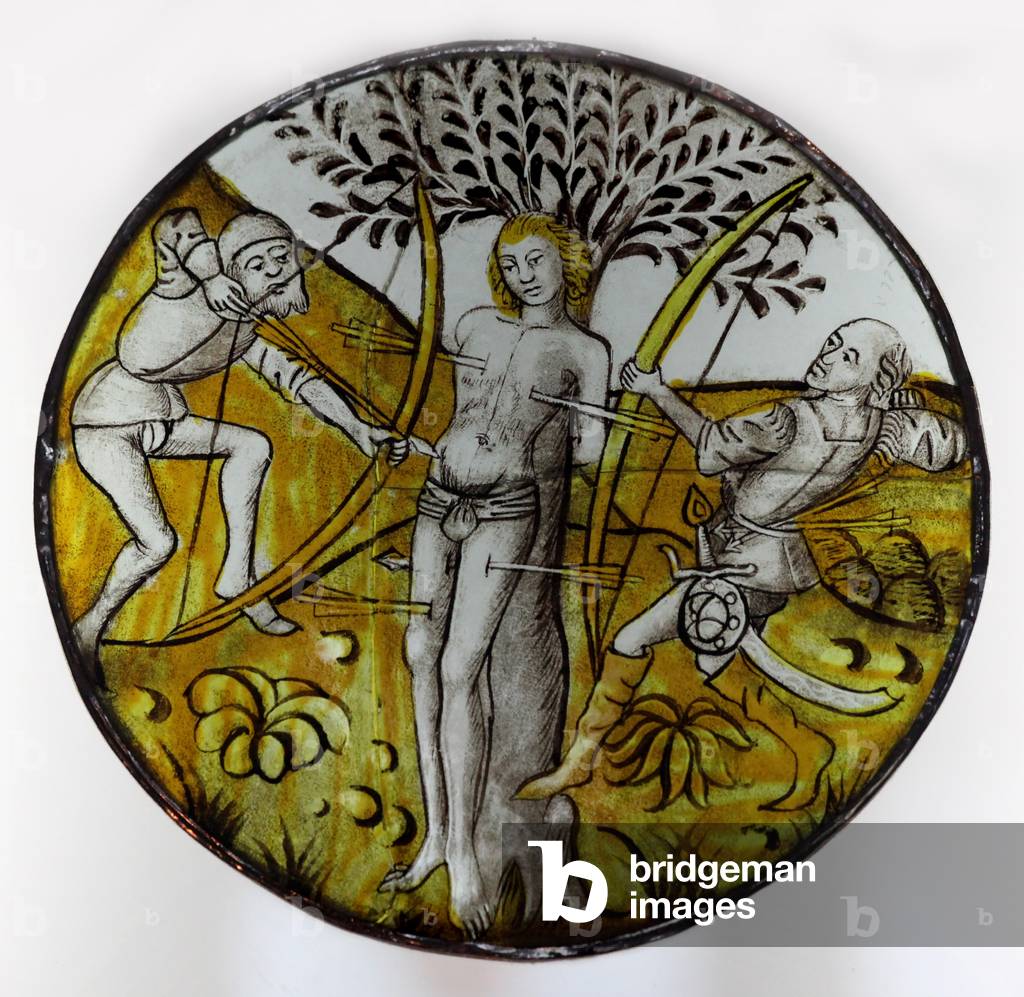 Window w75 depicting St Sebastian (stained glass)