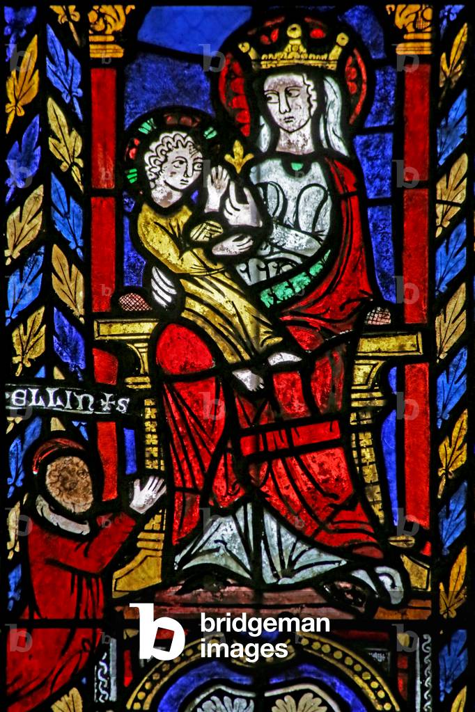 Window depicting Virgin and Child (stained glass)