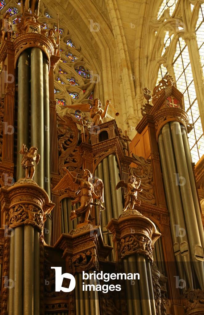 Organ in the South Transept - France, Tours, Cathedrale St Gatien