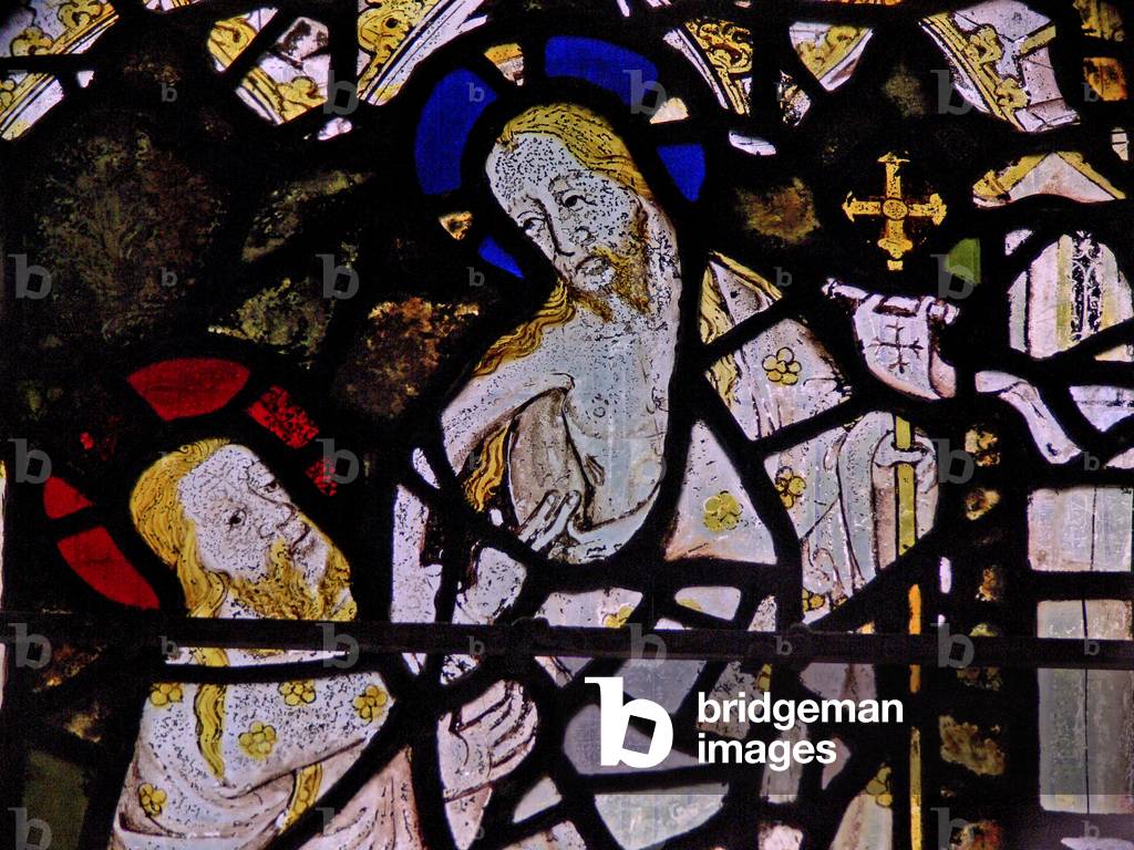 Window Ww depicting the doubting St Thomas (stained glass)