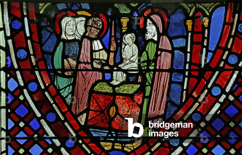 Window depicting the Presentation in the Temple (stained glass)