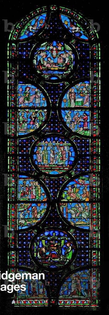 Window w0 depicting the Childhood of Christ (stained glass)