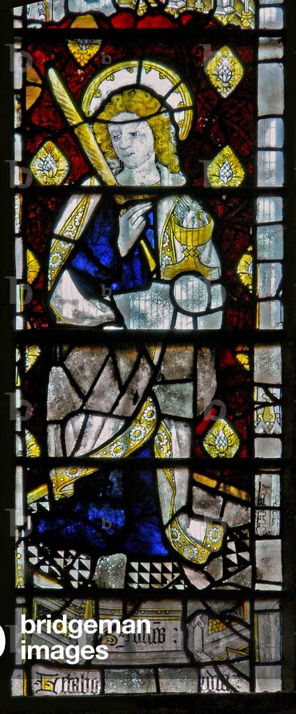 Window NWtspt depicting St John (stained glass)