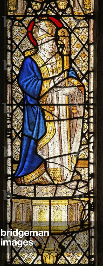 Window s6 depicting St German (Germanus?) (stained glass)