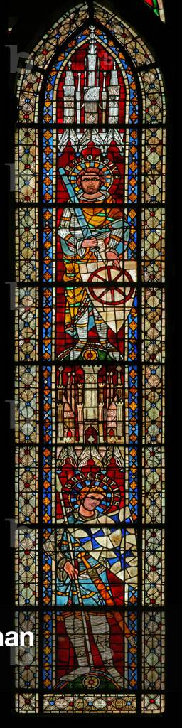 Window w203 depicting St George and St Innocent (stained glass)
