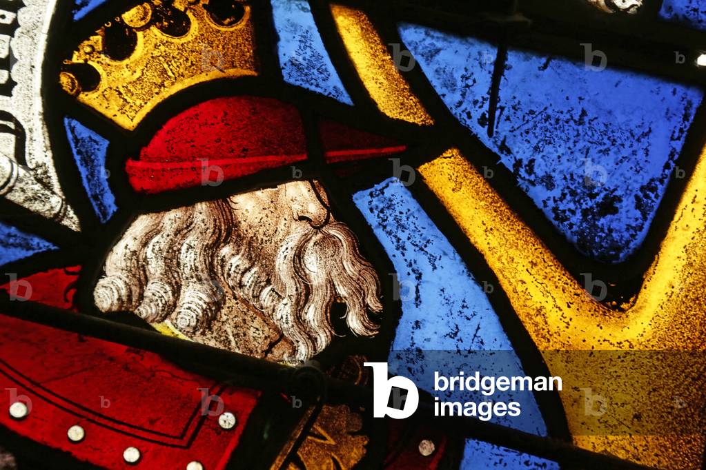 Window depicting the Tree of Jesse: King (stained glass)