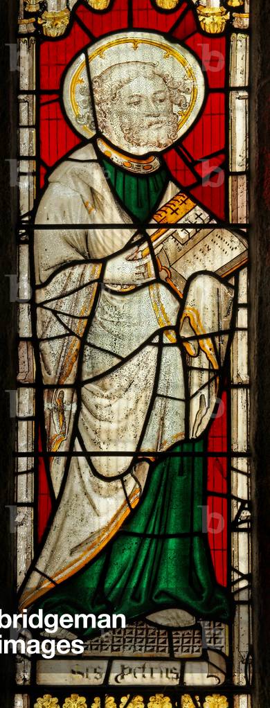 Window s7 depicting St Peter (stained glass)