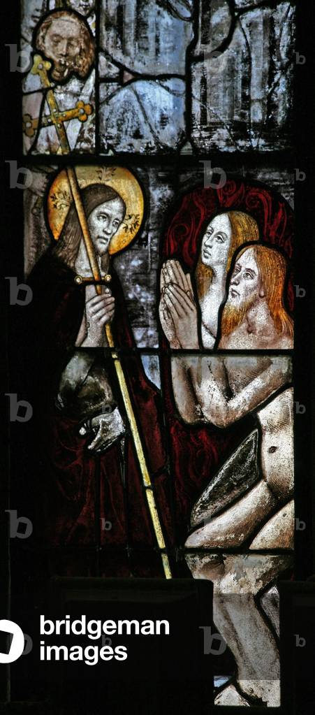 Window s2 depicting the Harrowing of Hell (stained glass)