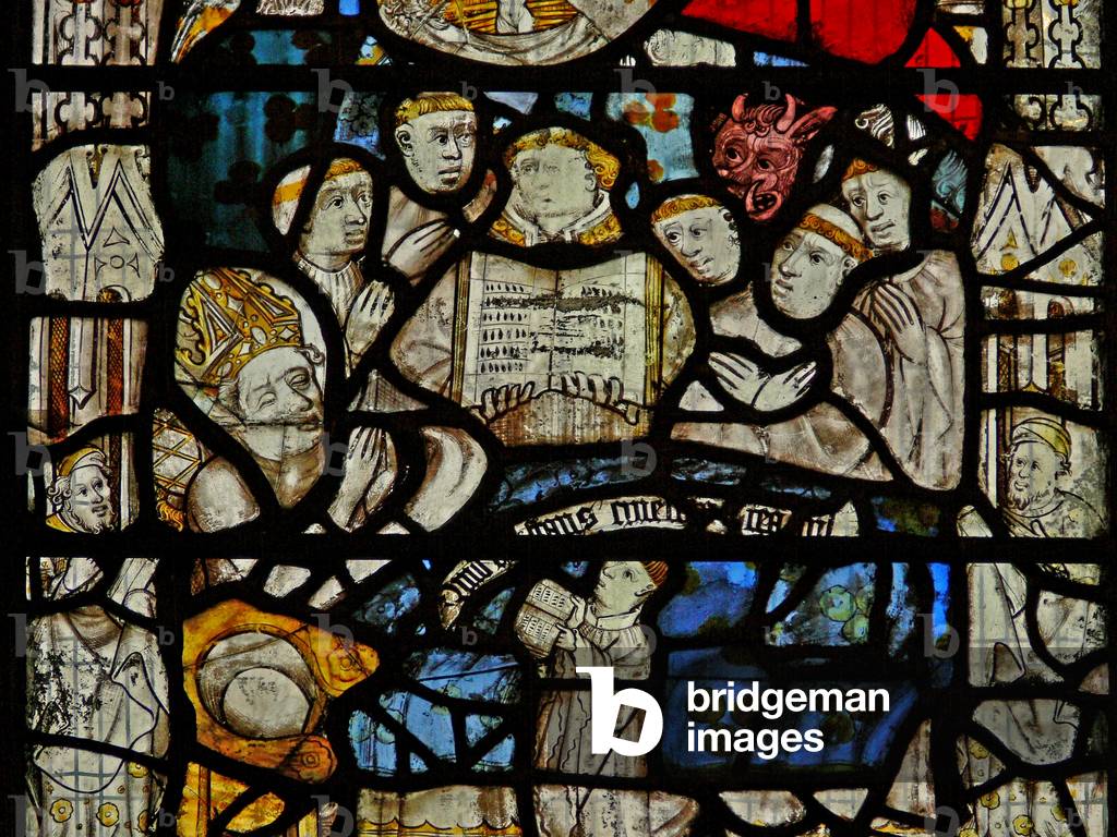 Window Nw depicting the death of St Martin (stained glass)