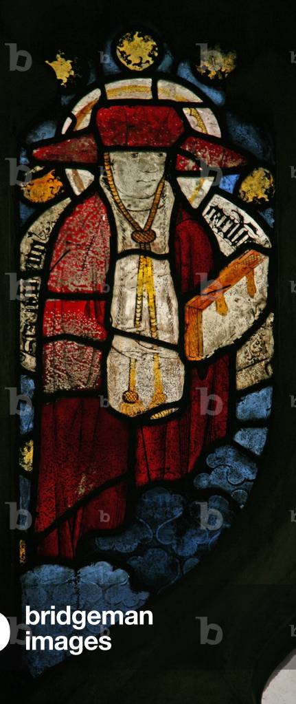 Window n2 depicting a cardinal - Doctor of the Church? (stained glass)