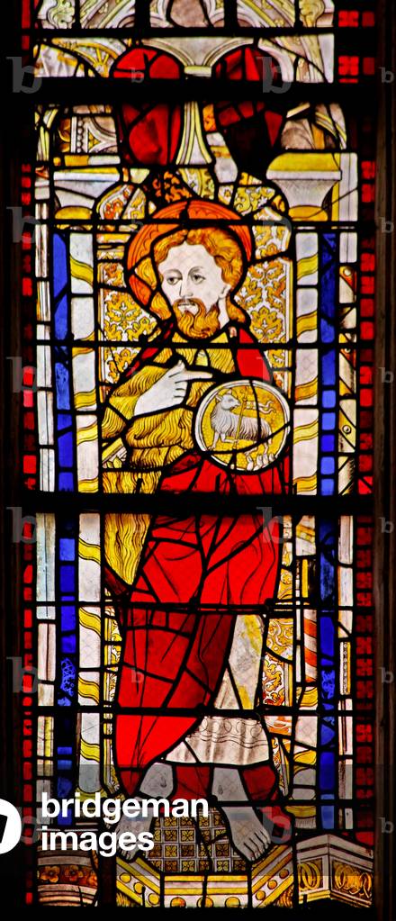 Window w14 depicting St John the Baptist (stained glass)