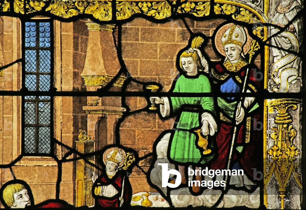 Window depicting Saint Nicholas: the Miracle of the Golden Cup
 (stained glass)