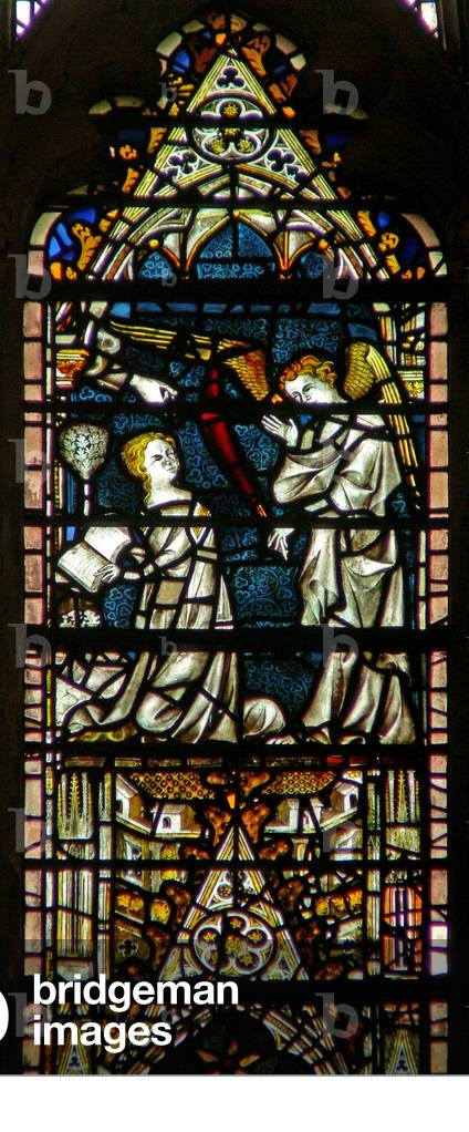 Window c6 depicting the Annunciation (stained glass)