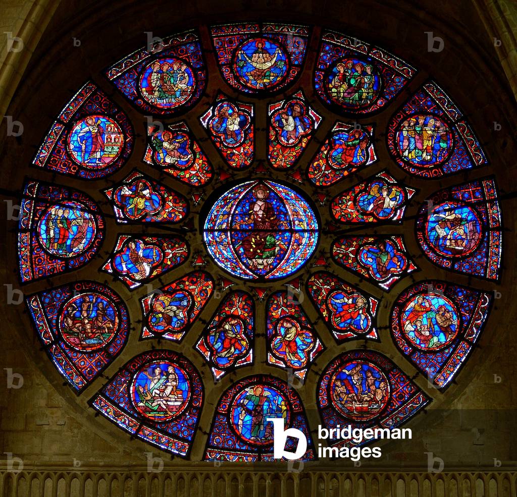 The west rose window, depicting the Last Judgement (rose window - internal)