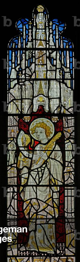 Window S3 depicting St John (stained glass)