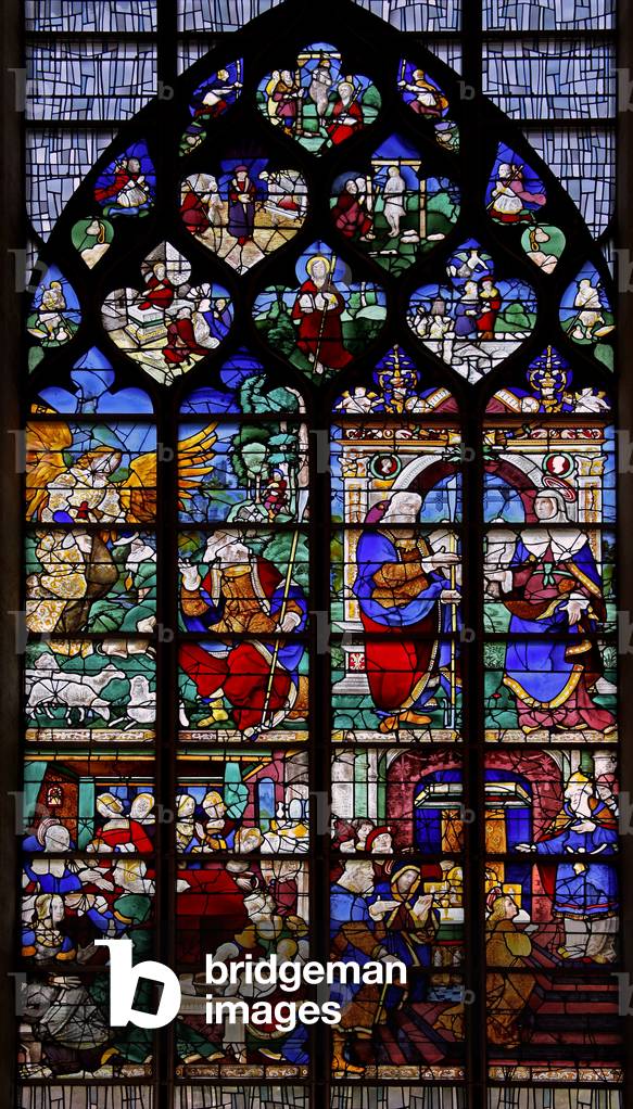 Window w2 depicting the Life of St Anne and the Childhood of the Virgin (stained glass)