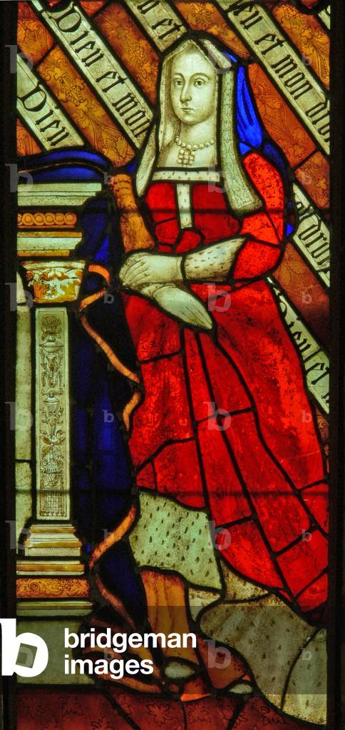 Window Ew depicting Elizabeth of York (stained glass)