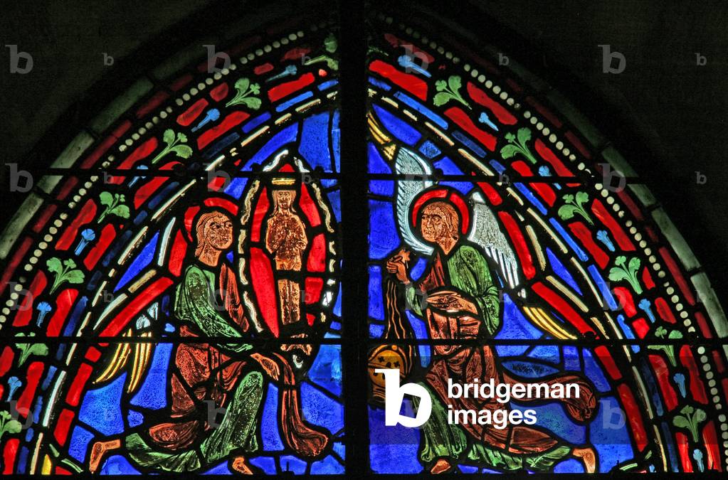 Window w11 depicting St Andrew's soul ascends to heaven (stained glass)