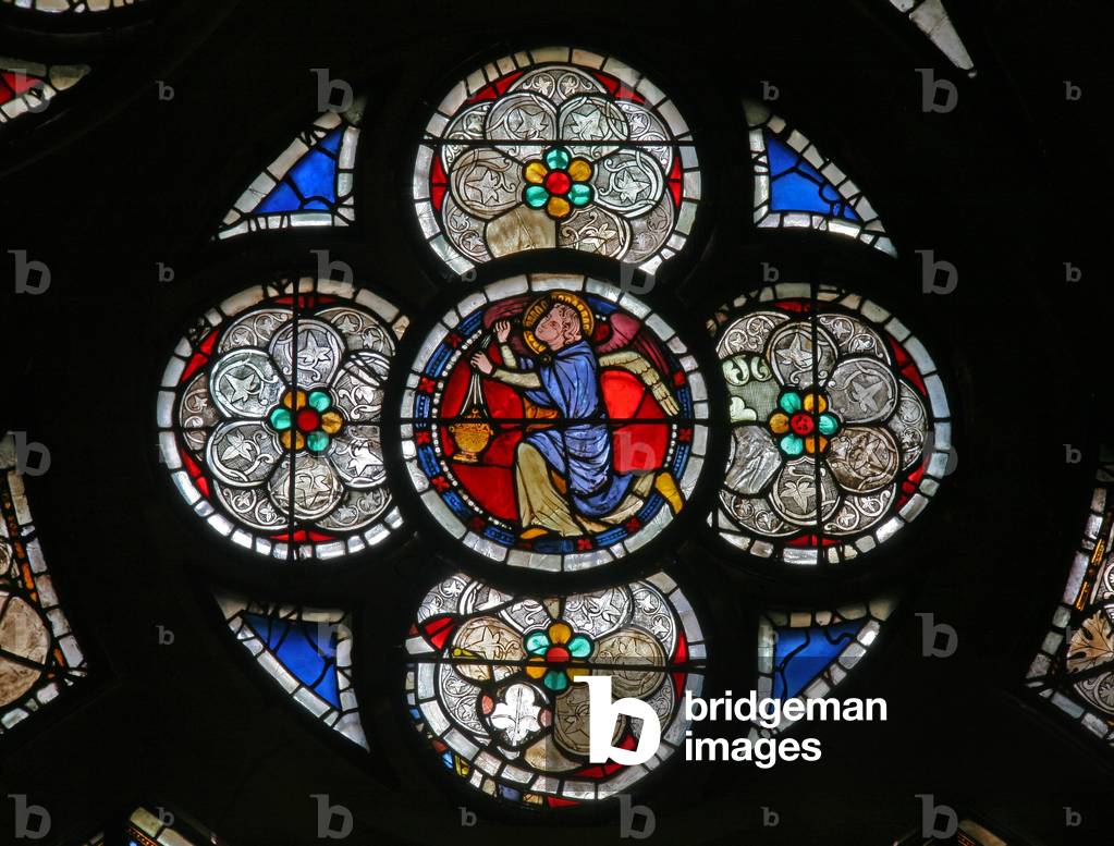Window w13 depicting an angel (stained glass)