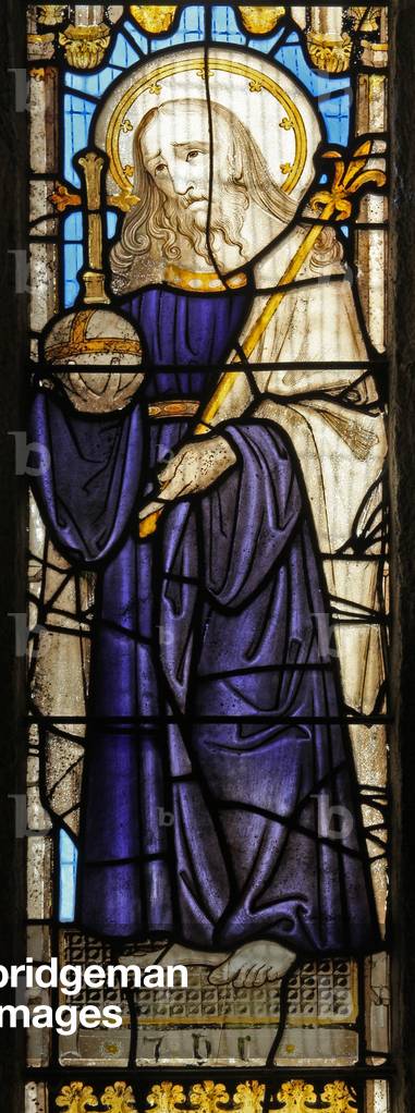 Window s7 depicting Christ (stained glass)