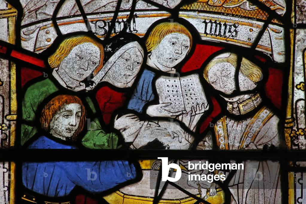 Window Ew depicting the Seven Sacraments: Baptism (stained glass)
